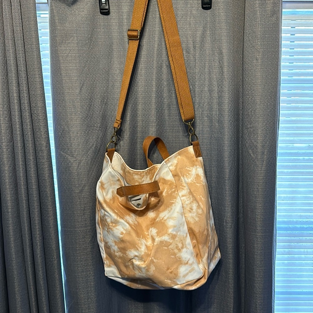 Thirty One Tan Tie Dye Print Bag - Picture 1 of 7